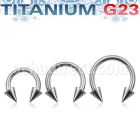 ucbcn4 titanium g23 circular barbell 14g two 4mm cones