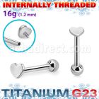 uhein3 titanium g23 internally threaded barbell 3mm flat