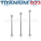 uindb4 titanium g23 industrial barbell two 4mm balls