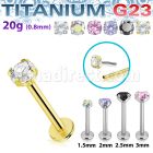 ulbpispz20 titanium g23 labret 20g threadless push pin top