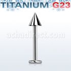 ulcn4s titanium g23 labret with 4mm cone length 6mm 14mm