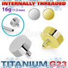urd3in titanium g23 3mm flat round shape top for posts