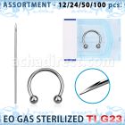 uset07 piercing kit titanium g23 circular barbells needle