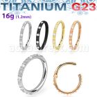 usgsh44 titanium g23 hinged segment ring 16g cz pyramid