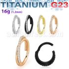 usgsh45 titanium g23 hinged segment ring 16g cross cnc cz