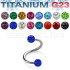 uspfr3 titanium g23 spiral 3mm multi crystal balls