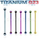 utinb4 anodized titanium g23 industrial barbel with 4mm balls