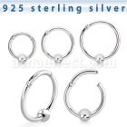 vsegh16b3 silver hinged segment ring 16g ball middle