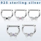 vsepk14 high hanging 925 silver septum clicker 16mm w bow