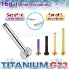 xulbnos16g titanium g23 threadless labret post 16g 10pcs