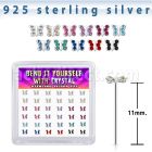 yxbutm36 silver bend it yourself nose studs butterfly color