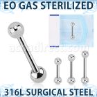 zbbeb sterilized 316l steel eyebrow helix barbell with balls