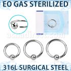 zbedr16 sterilized annealed 316l steel ball closure ring 3mm