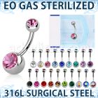 zbn2cg sterilized 316l steel belly banana w 8 5mm jewel ball