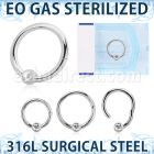 zhbcrc16 sterilized steel ball closure ring 16g crystal