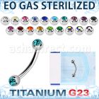 zubne2c eo gas sterilized piercing titanium g23 eyebrow banana 3mm balls