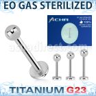 zulbb3 eo gas sterilized titanium g23 labret with a 3mm ball