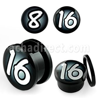 afpoo acrylic screwfit plug with show your size to everyone