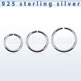 agsel16 1 2mm sterling silver seamless ring with diameter 8 12mm