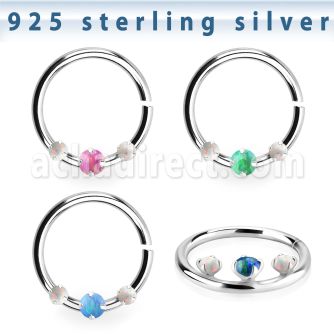 agspvo1x silver seamless septum ring w 2mm opal 1.5mm white opal