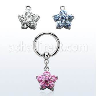 bcrgz293 316l steel bcr 1.6mm w a cz flower design
