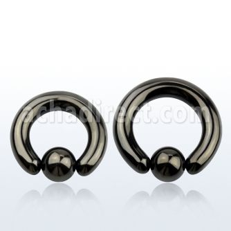 bcrt2 black pvd 316l steel ball closure ring w 10mm ball