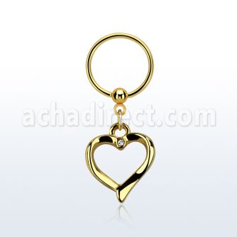 bcrts666 gold steel bcr 1.2mm w heart shape small crystal