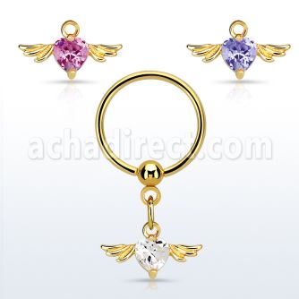 bcrtsz7 gold steel bcr 1.2mm w dolphin with round prongset czs