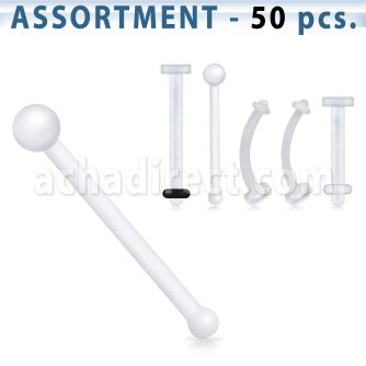 blk119 flex acrylic retainer for tongue lip nose belly eyebrow