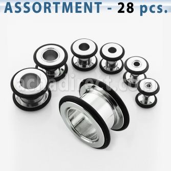 blk179 screw fit tunnel plugs with decorative rubber o ring