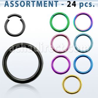 blk222b premium pvd plated 316l segment ring 16g 1 2mm