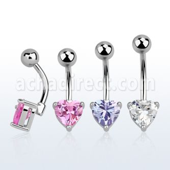 bnhtz 316l steel belly banana, w an 7mm heart prong set cz