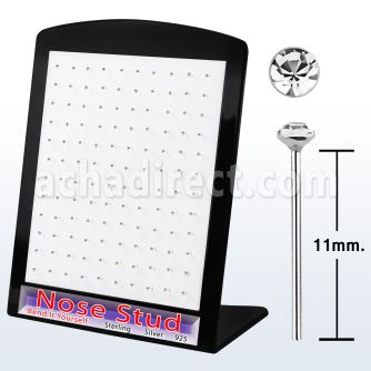 brnyc display w bend it yourself nose studs w 1.5mm crystal