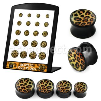 brpg126 board w double flared plug with leopard fur pattern