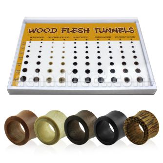 brpg95 assorted organic wood double flare tunnels