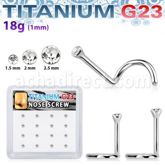 bxuns1 titanium g23 nose screw with bezel clear crystal top