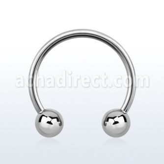 cbg 316l steel circular barbell with two 5mm balls