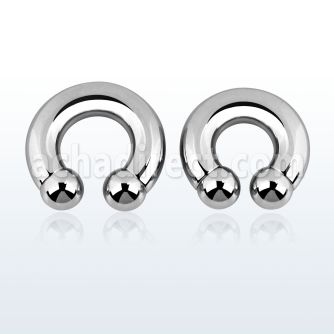 cbr00 316l steel 10mm circular barbell with threaded 12mm ball