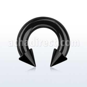 cbtcn4 pvd plated 316l 5mm circular barbell with 7mm cone