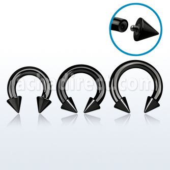cbtcn6 pvd plated 316l 4mm circular barbell with 7mm cone