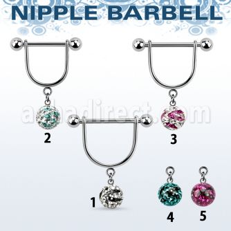 cfrsnp8 steel nipple stirrup w 8m zebra multi crystal ball