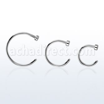 clns20 316l steel fake nose clips in 20g 0 8mm
