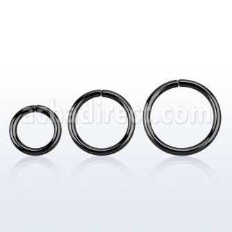 cpsel16 black plated 925 silver seamless ring 16g 1 2mm