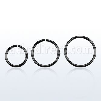 cpsel20 black plated 925 silver seamless ring 20g 0 8mm