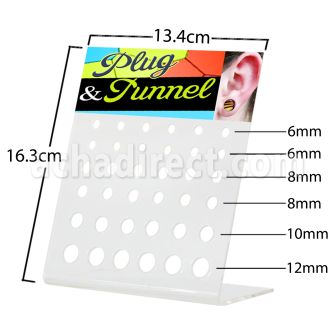 dac59 empty display w holes for screw fit flared plug tunnel