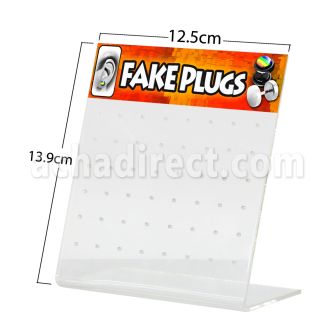dac68 clear acrylic empty display for 48 pcs of fake plugs