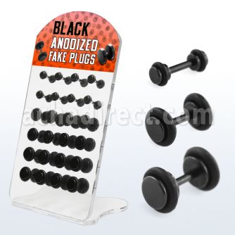 dacb69 board of anodized 316l steel fake plug with o ring