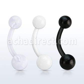 fbnuvs bioflex belly banana, 14g (1.6mm) with 5 6mm ball