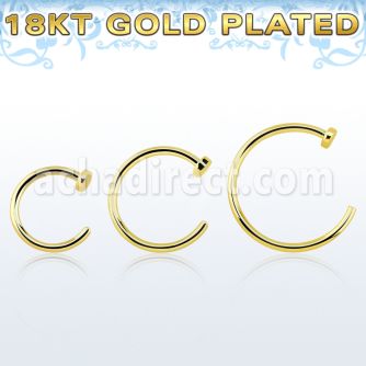 gpcln20 18k gold plated silver fake nose clip, 