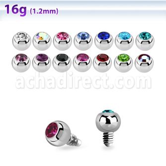 ijb3 316l steel bezel ball dermal anchor top for base plate